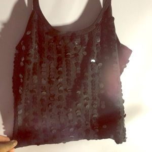 Sparkly crop tank top